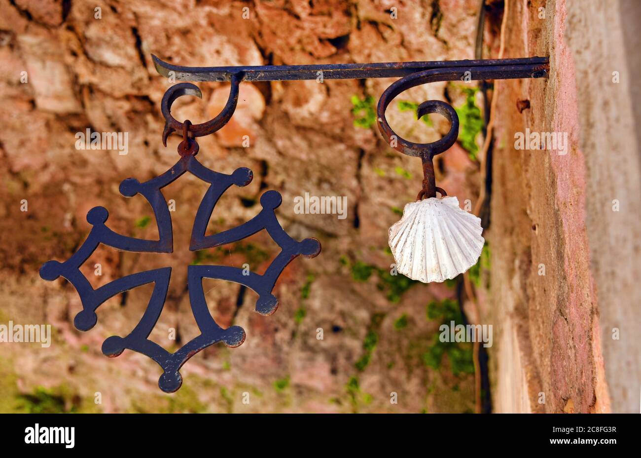 Jakobsweg, Weg nach Compostela, UNESCO-Weltkulturerbe, Frankreich, Herault, Saint Guilhem le Desert Stockfoto