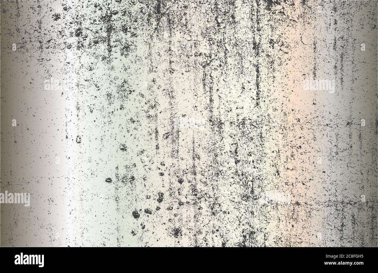 Luxus Silber, Stahl, Chrom, metallischen Gradienten Hintergrund mit verzweifelten rissigen Beton Textur. Stock Vektor