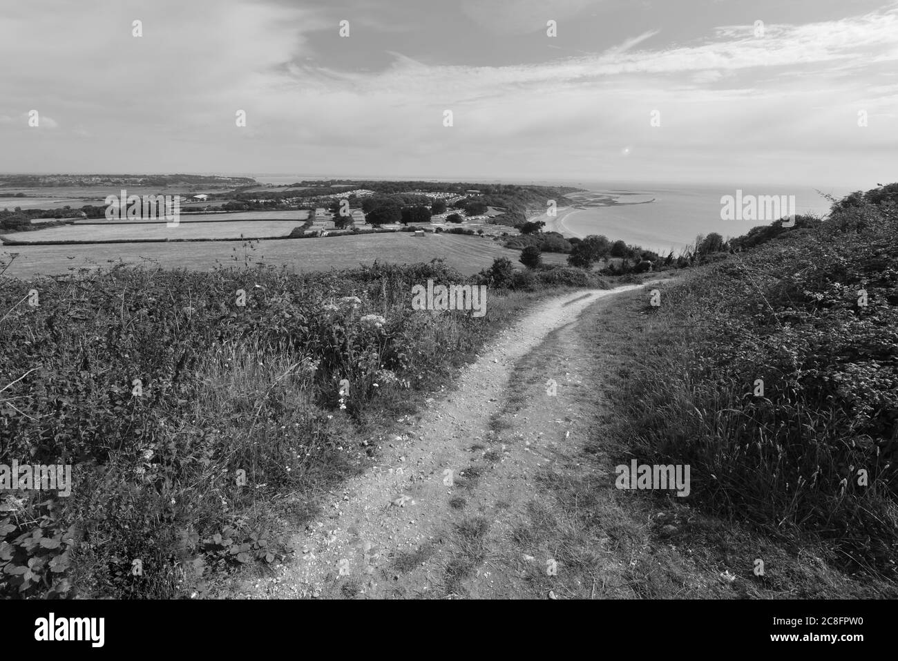 Bembridge hinunter auf der Insel Wight Stockfoto