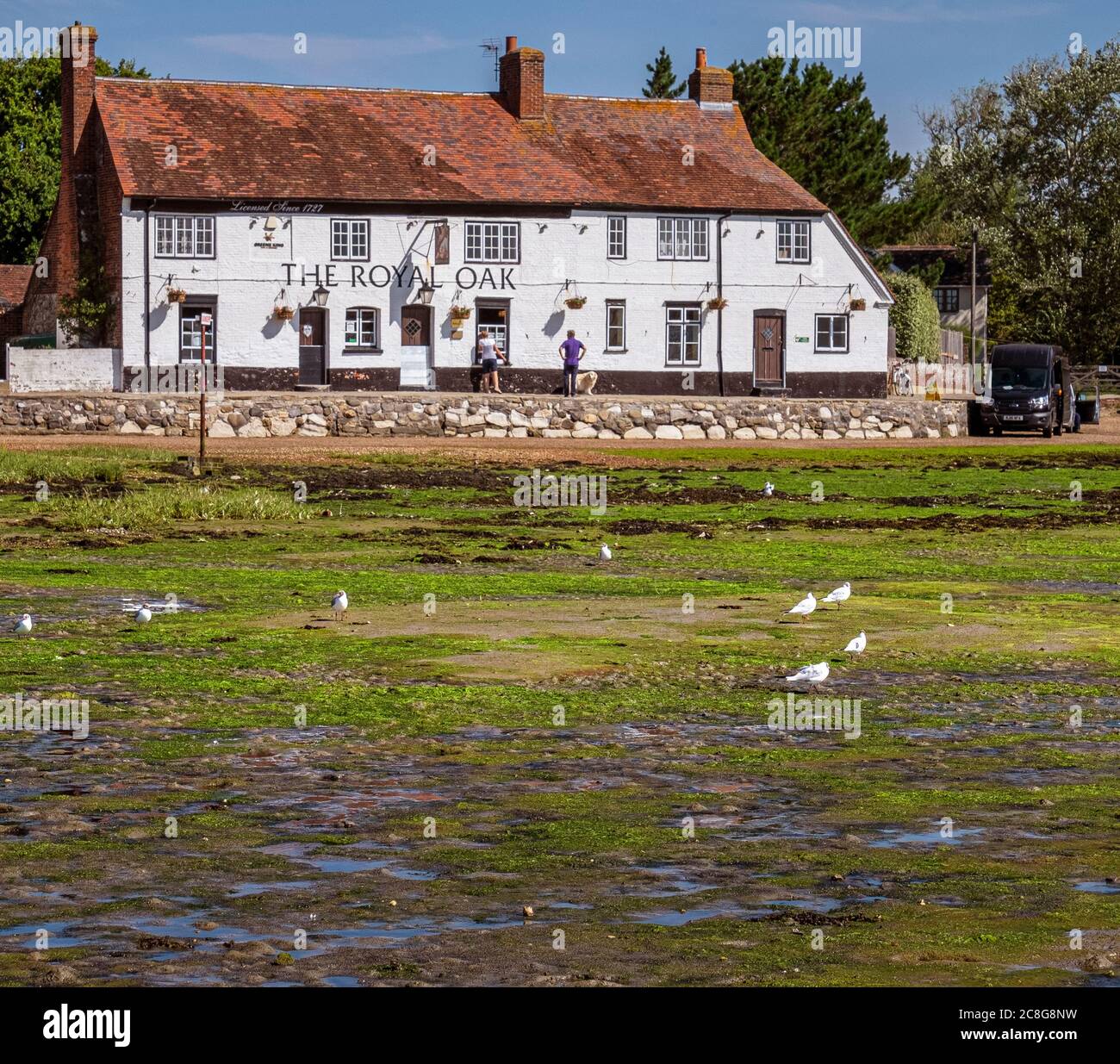 Das Royal Oak Public House in Langstone Harbor, Hampshire UK Stockfoto