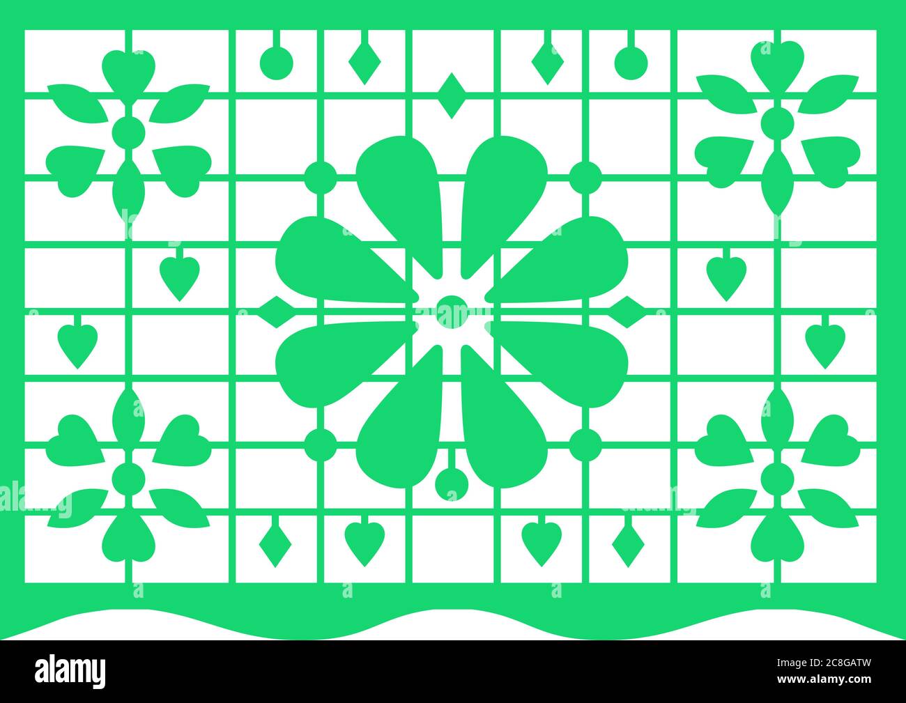 El Dia de los muertos papel picado. Dekoratives Banner für den Tag der Toten Stock Vektor