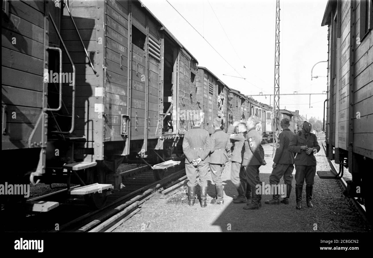 Deutsche Reichsbahn / Reichsarbeitsdienst Rad - Deutsche Bahn / Reichsarbeitsdienst Stockfoto