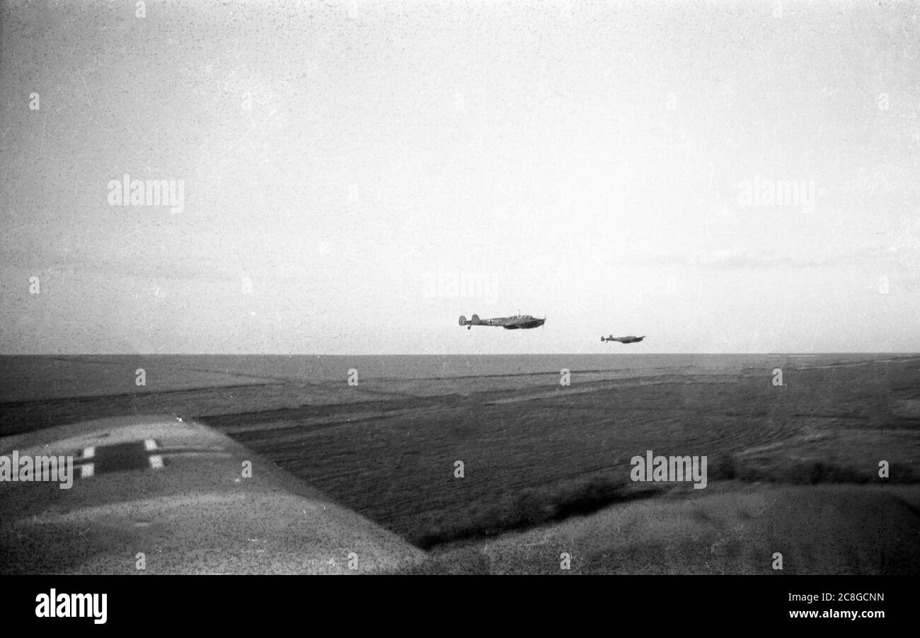 Wehrmacht Luftwaffe Messerschmitt Bf 110 C - Luftwaffe Bf / ME 110C Stockfoto