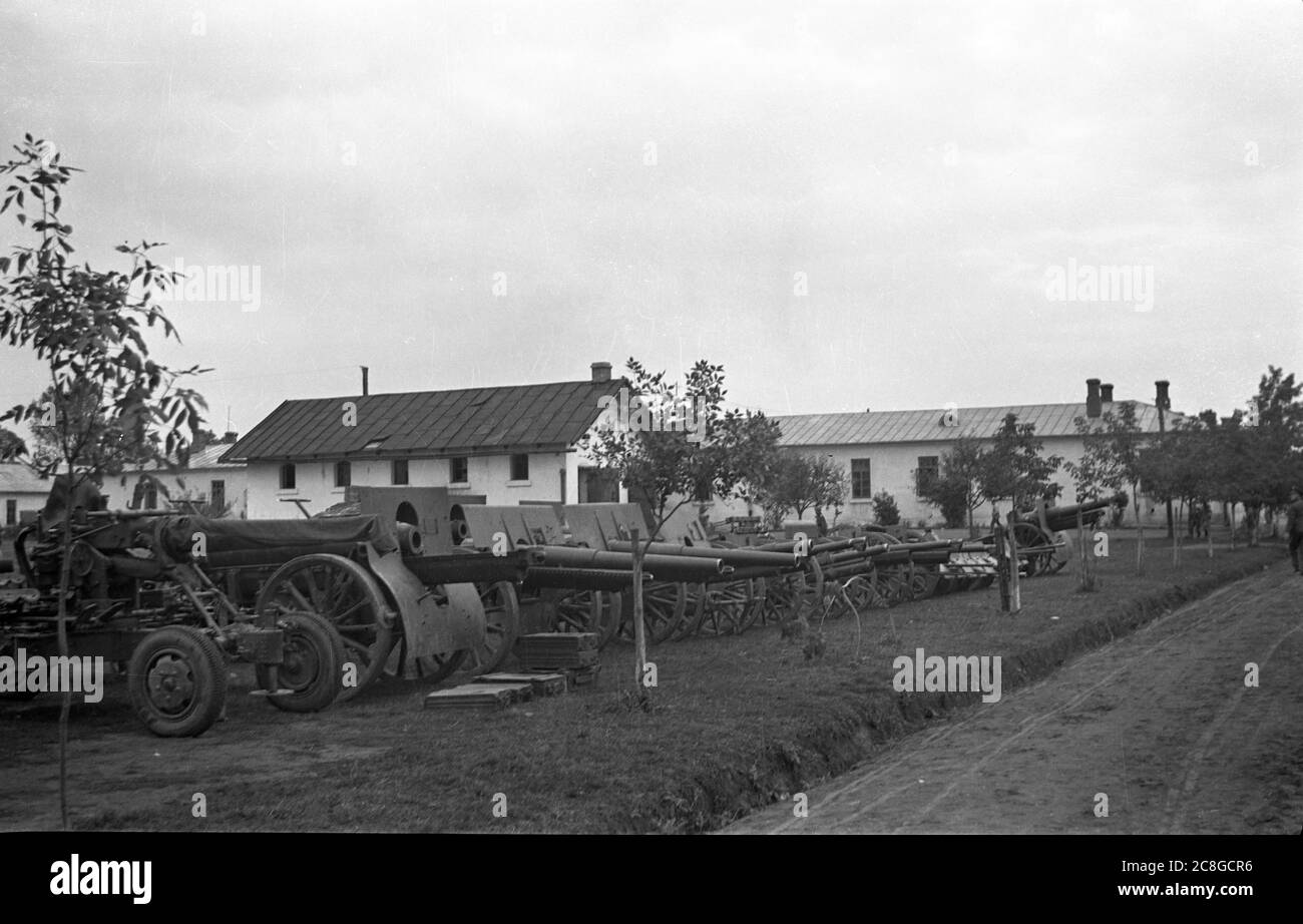 Wehrmacht Heer Feldkanonen Beuteschütze- Feldkanone Der Deutschen Armee Stockfoto
