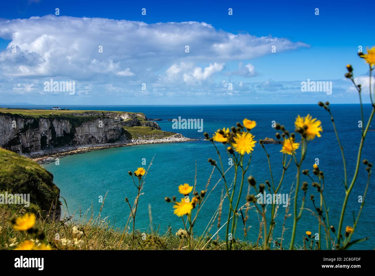 Malerische Küste der Antrim Küste in Nord-Irland Stockfoto