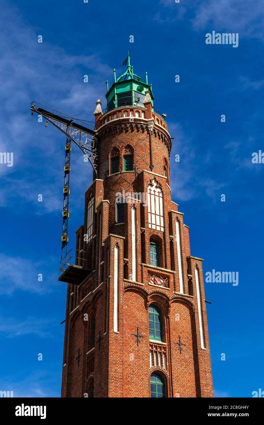 Leuchtturm Bremerhaven, Neuer Hafen, Neuer Hafen, Bremerhaven, Bremen, Deutschland Stockfoto