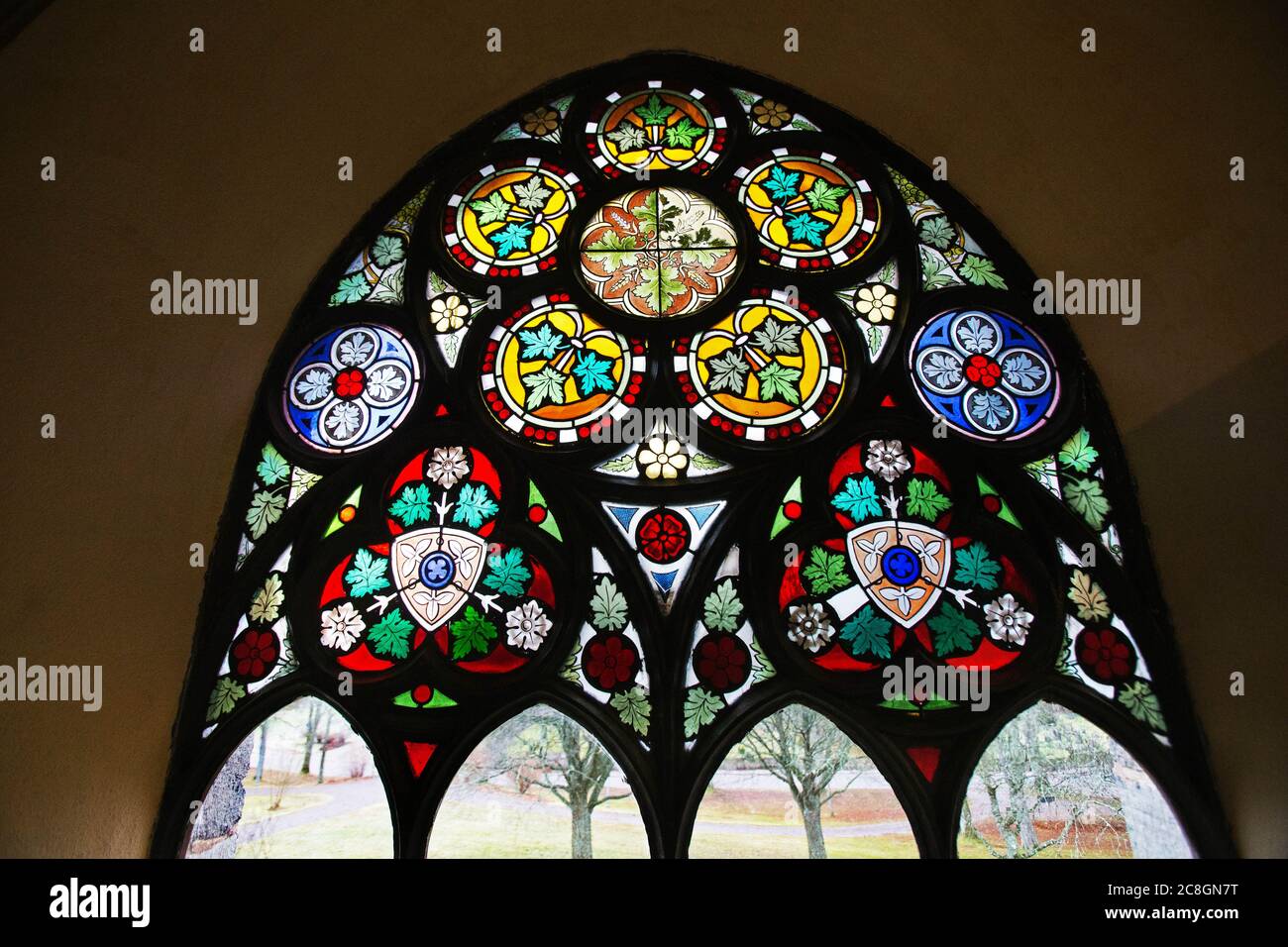 Nach mehreren Jahren wird die große Kirche in Åtvidaberg neu renoviert, umgebaut, modernisiert und bald wieder eröffnet. Foto Jeppe Gustafsson Stockfoto