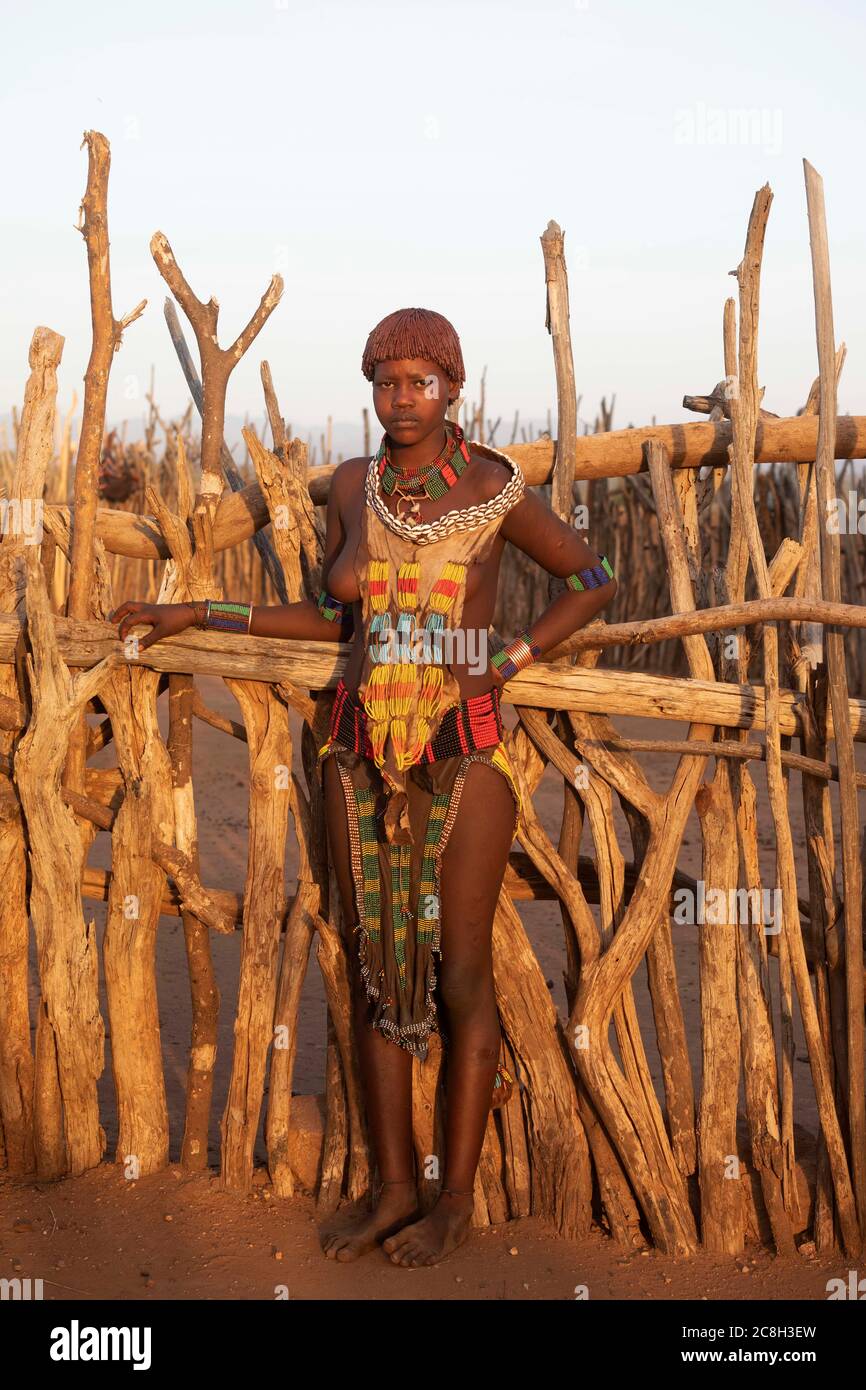 Hamer Tribe in Äthiopien Stockfoto