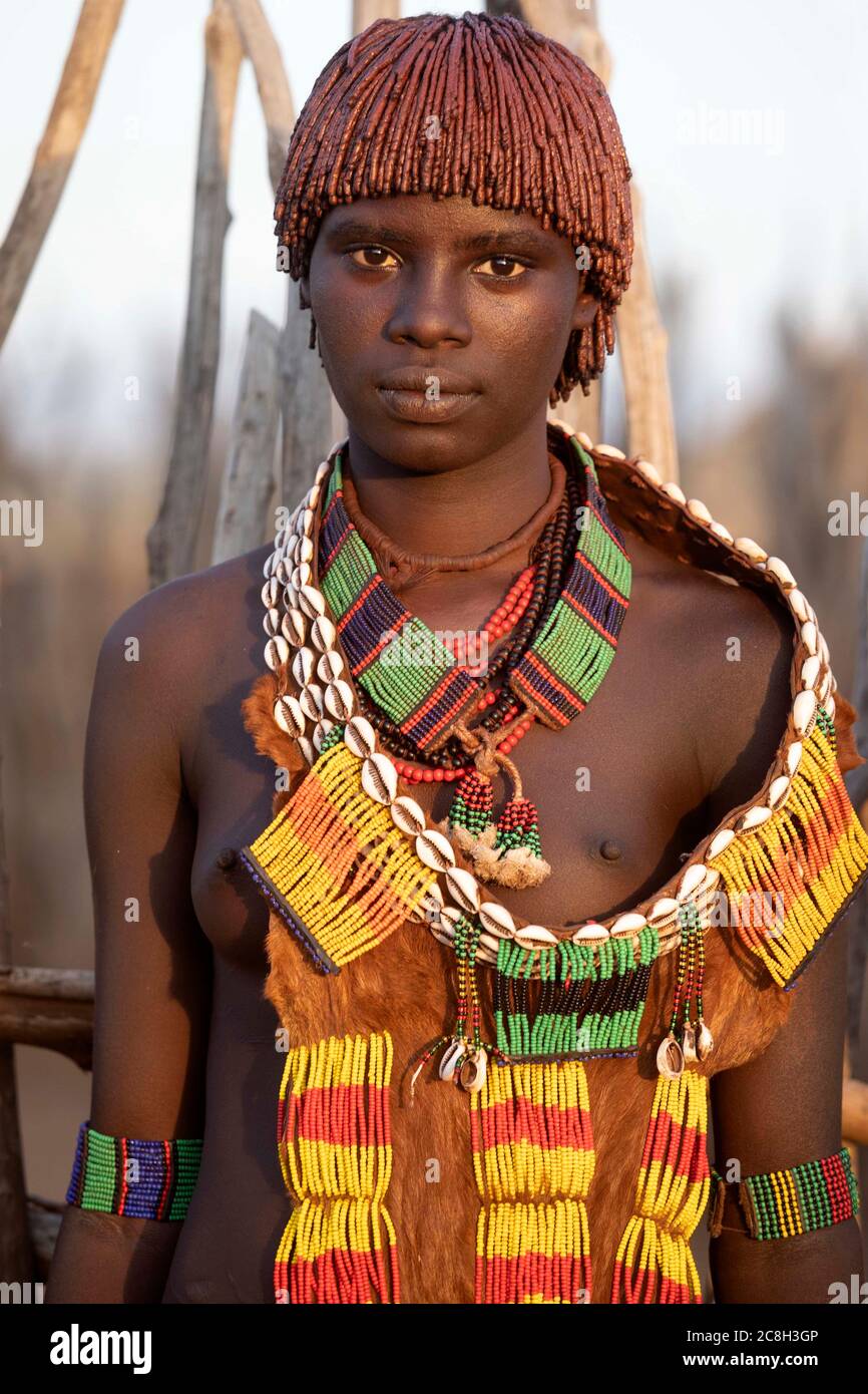 Hamer Tribe in Äthiopien Stockfoto