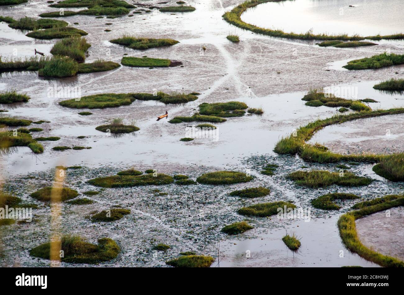 Luftaufnahme des Loktak Lake manipur india Stockfoto