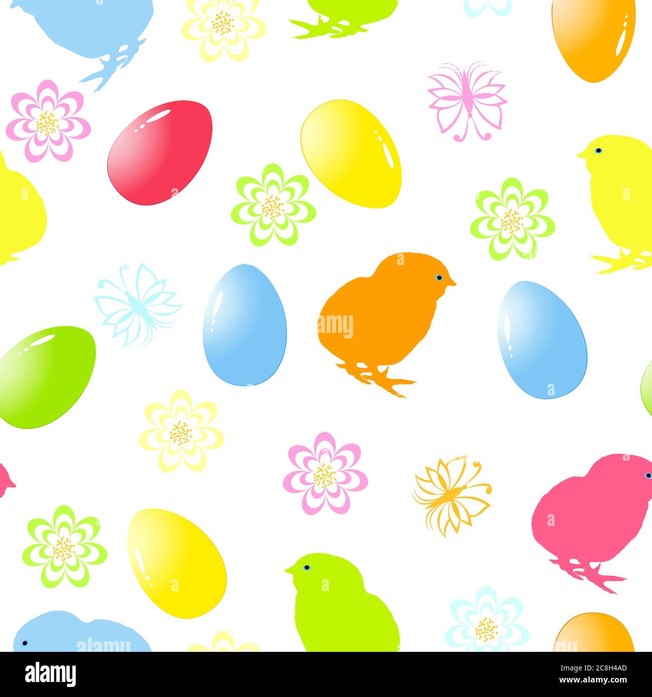 vektordarstellung eines nahtlosen osterhintergrunds Stock Vektor