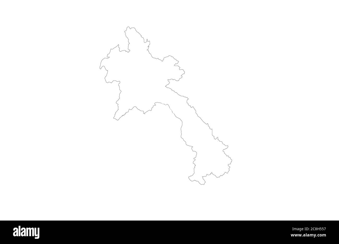 Laos Karte Umriss Vektor Illustration Stock Vektor