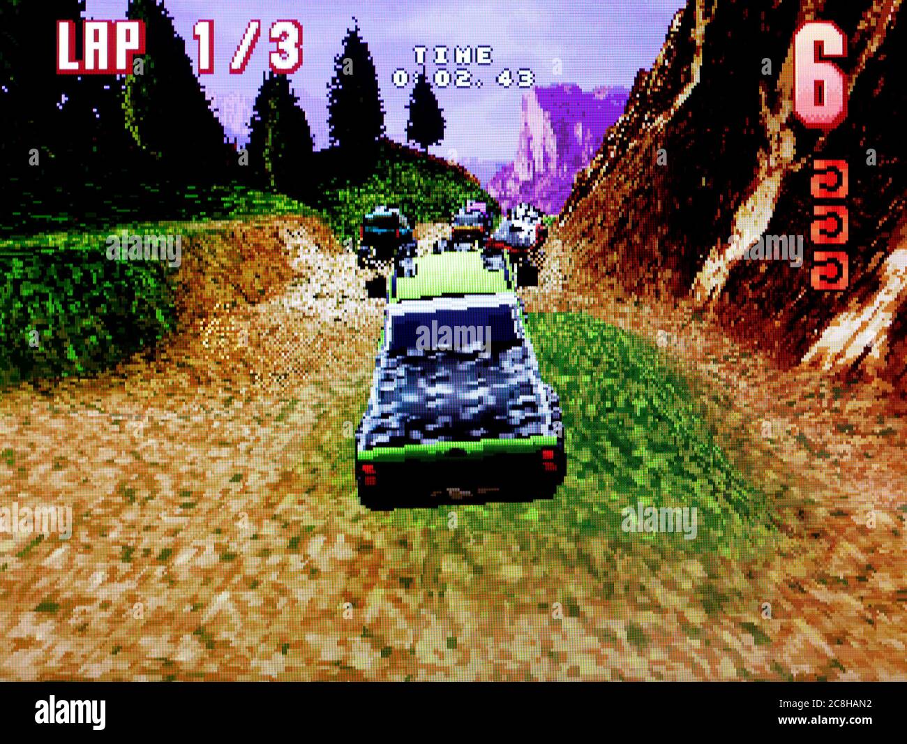 TNN Motor Sports Hardcore 4x4 - Sega Saturn Videospiel - nur für redaktionelle Verwendung Stockfoto
