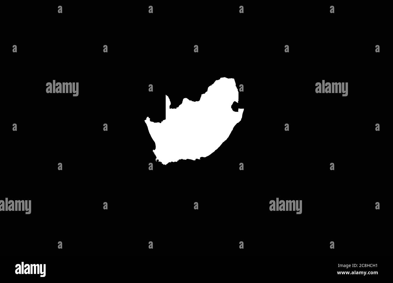 Südafrika Karte Umriss Vektor Illustration Stock-Vektorgrafik - Alamy