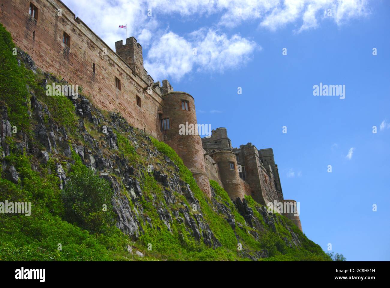 Grade I verzeichnet Bamburgh Castle, Northumberland. Stockfoto