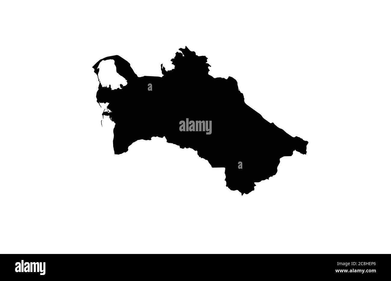 Turkmenistan Karte Umriss Vektor Illustration Stock Vektor