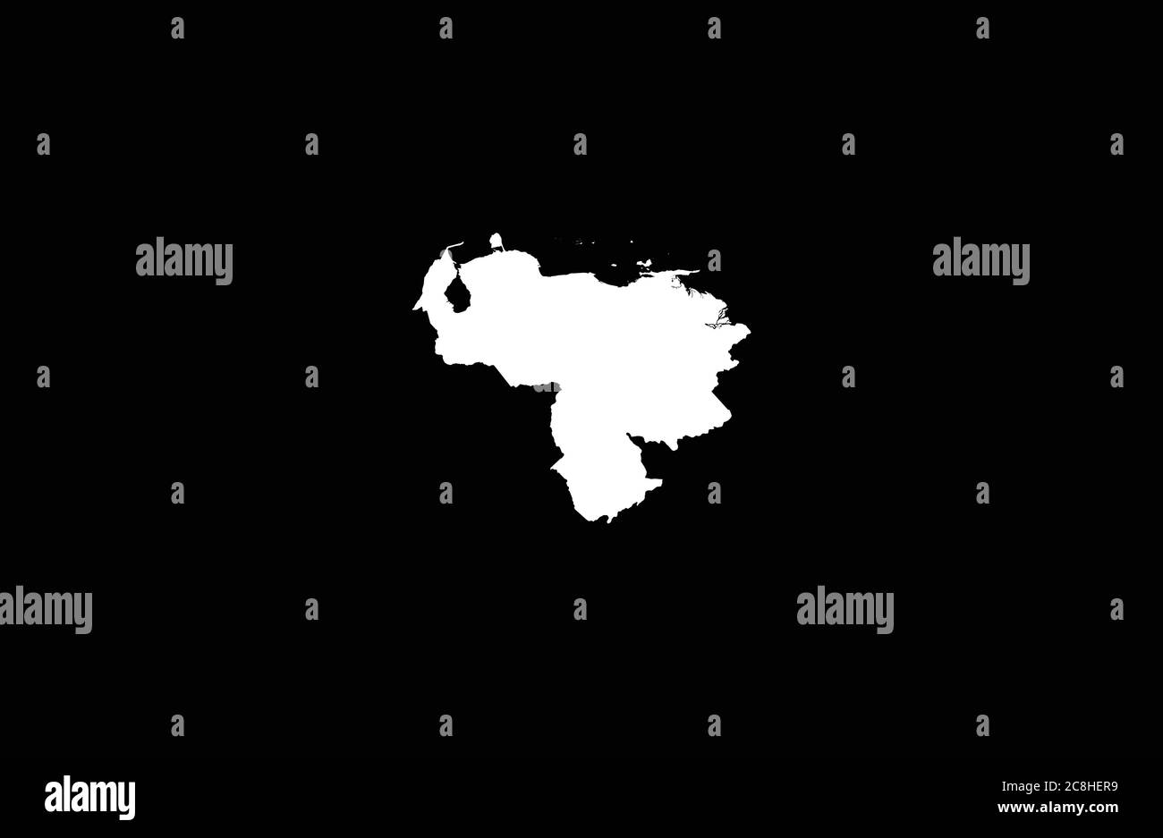 Venezuela Karte Umriss Vektor Illustration Stock Vektor