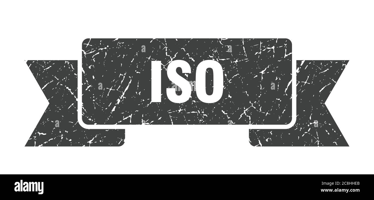 iso Band Zeichen. iso vintage Retro-Band. Stock Vektor