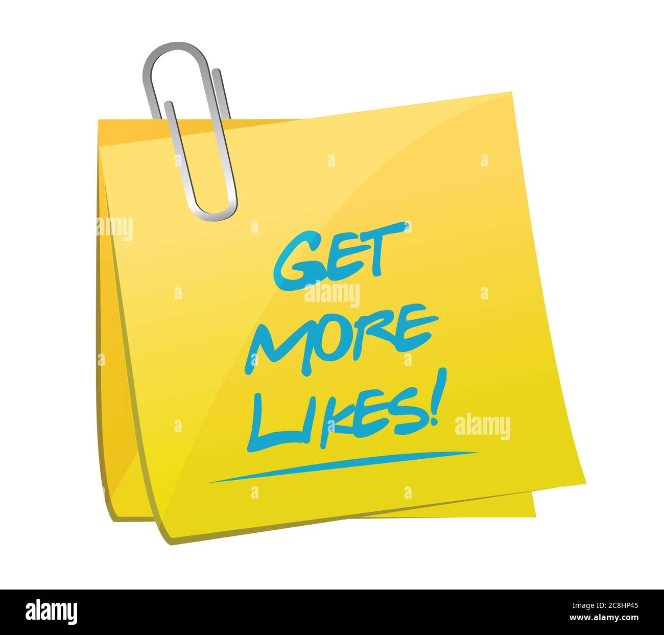 Mehr Likes Post-Zeichen Konzept Illustration Design Grafik Stock Vektor