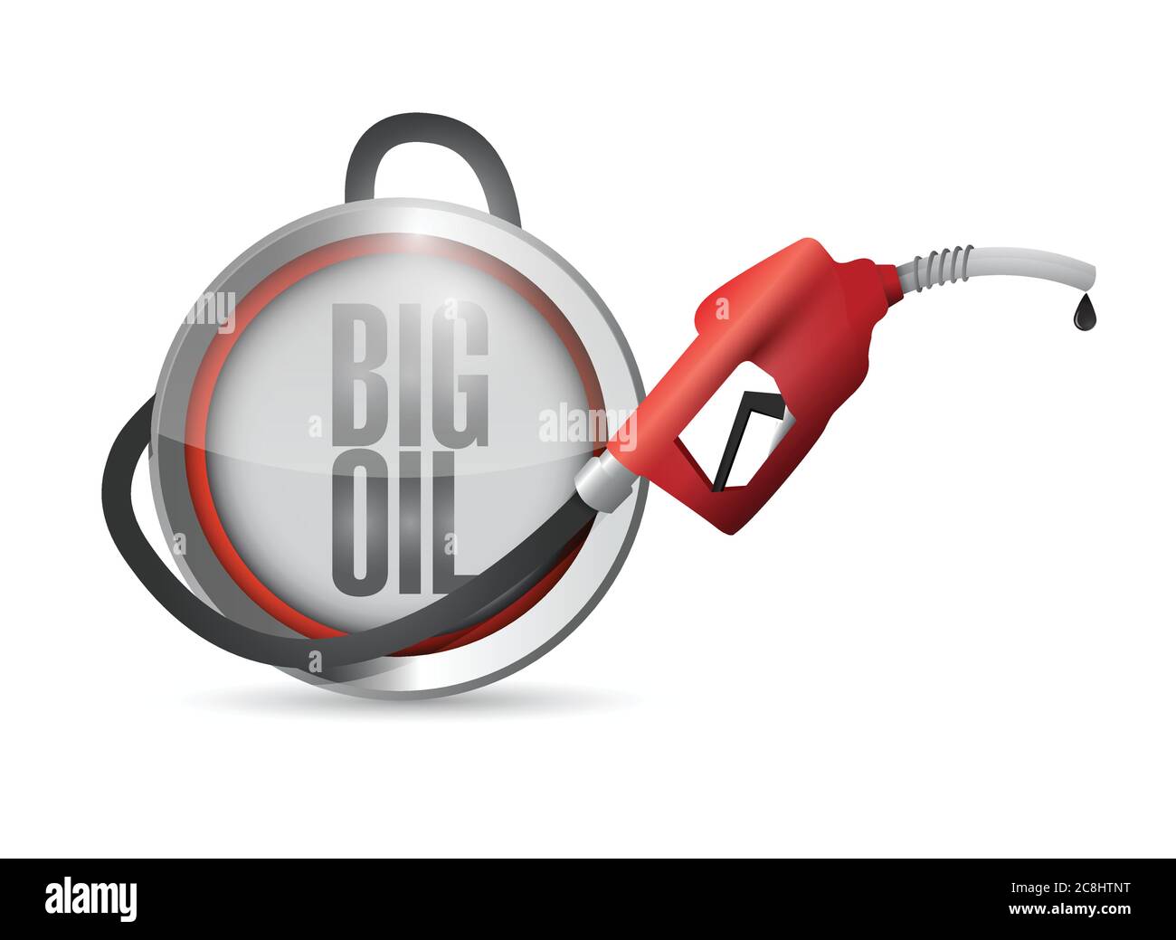 Große Ölgas-Pumpe Illustration Design auf weißem Hintergrund Stock Vektor