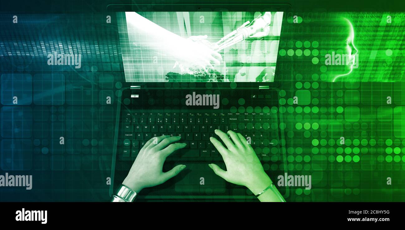 Online Privacy Security Threat Abstrakt Hintergrund Kunst Stockfoto