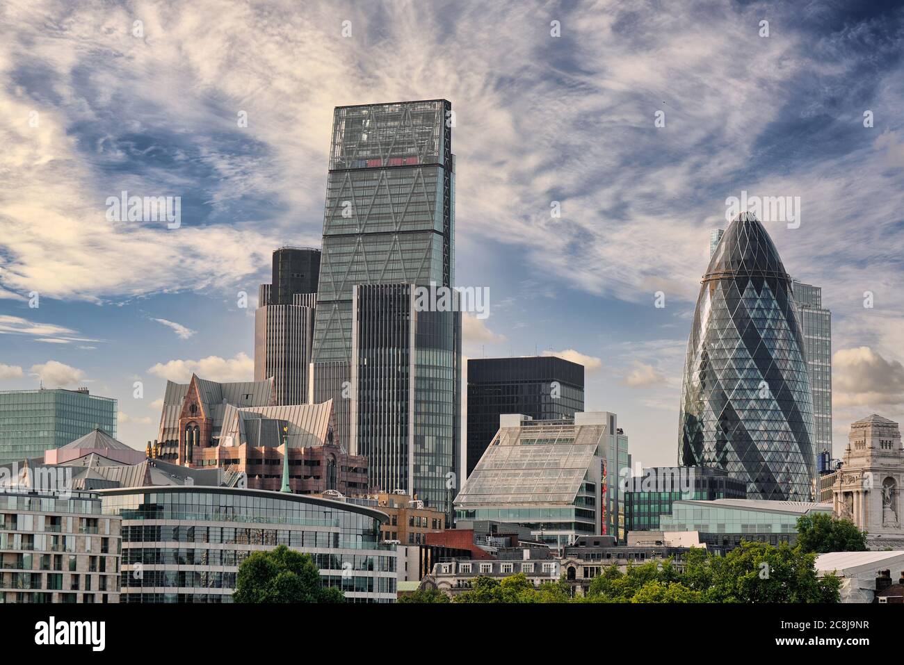 Skyline von London. Moderne Geschäftsviertel Stockfoto