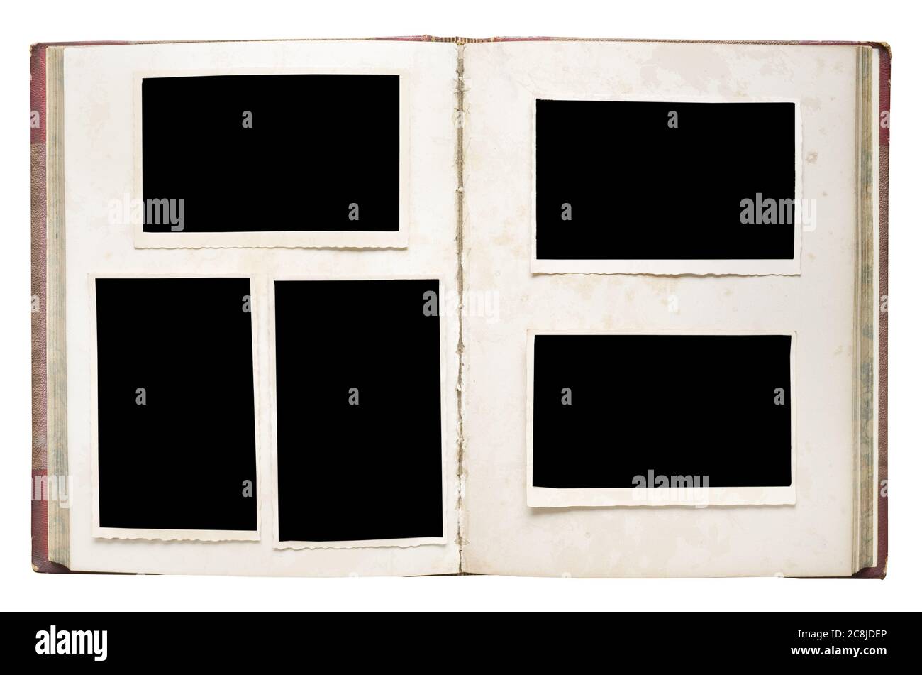 Vintage-Buch mit leeren bilderrahmen, foto-Ecken, freier Platz für Ihre Bilder Stockfoto
