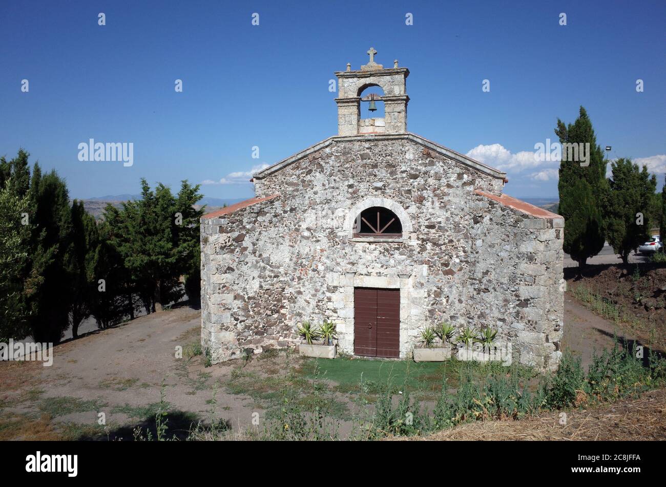 Osilo, Sardinien, Italien. Babbu Eternu (Ewiger Vater) Kirche Stockfoto