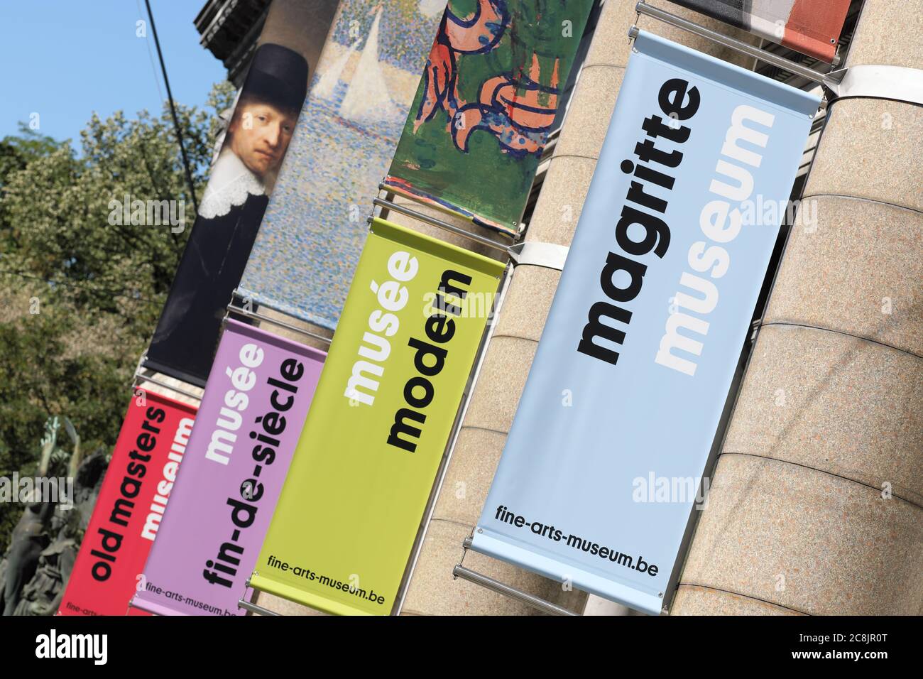 Brüssel Belgien, Eintritt zum Magritte Museum Teil der Königlichen Museen der Schönen Künste Sammlungen. Stockfoto
