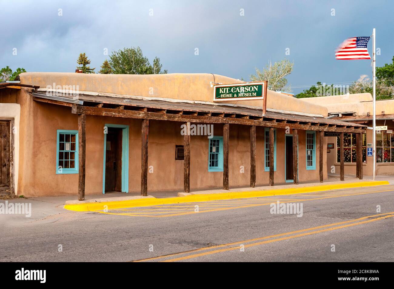 Kit Carson (Heim) (gekauft im Jahr 1843) und Museum, Taos, New Mexico, Vereinigte Staaten Stockfoto