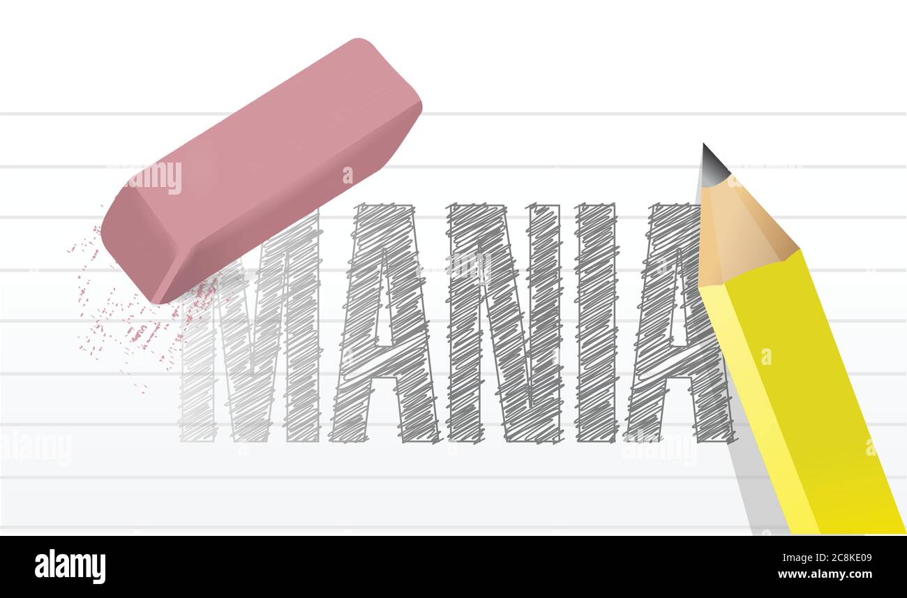 Löschen Mania Konzept Illustration Design auf einem weißen Hintergrund Stock Vektor