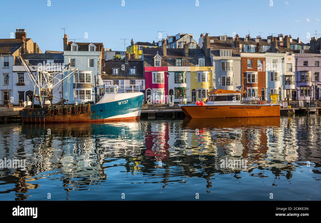 Hafen von Weymouth, Dorset, Großbritannien Stockfoto