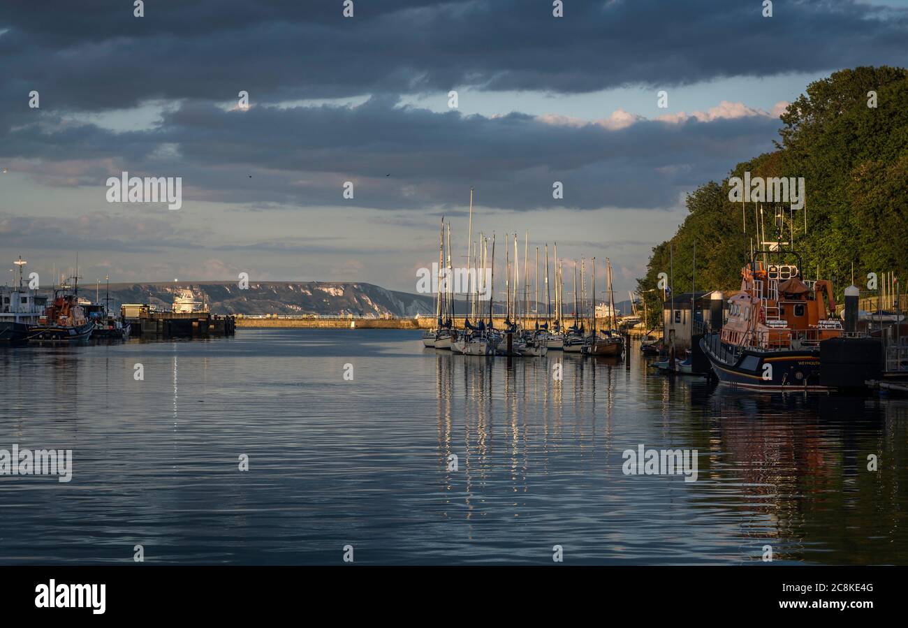 Weymouth Harbour, Großbritannien Stockfoto