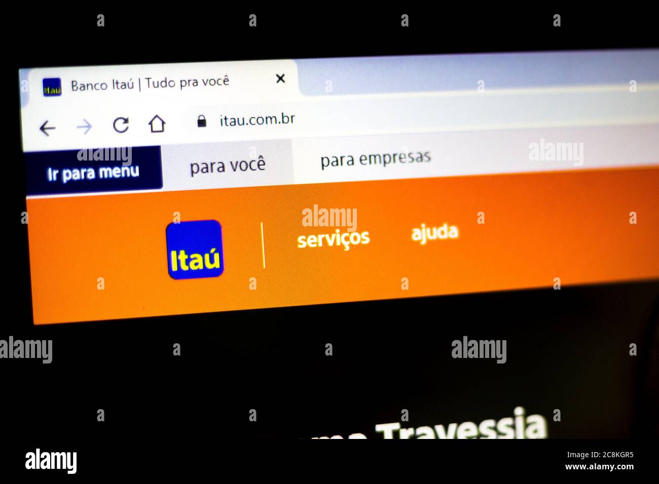 Brasilien. Juli 2020. In dieser Abbildung wird die offizielle Banco Itaú Website auf einem Computerbildschirm angezeigt Kredit: SOPA Images Limited/Alamy Live News Stockfoto