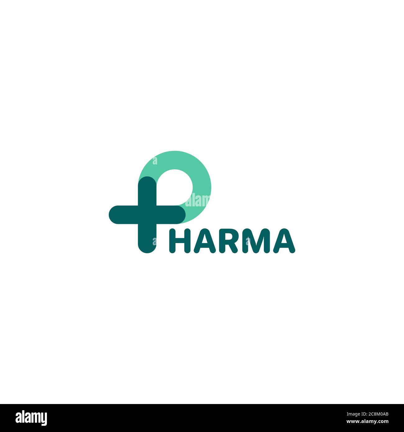 P-Logo, P mit Plus-Logo. Medizinisches Logo Stock Vektor