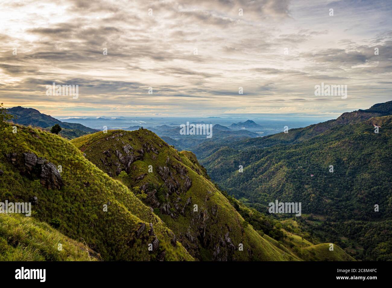Sonnenaufgang vom Little Adam's Peak in Ella, Sri Lanka Stockfoto
