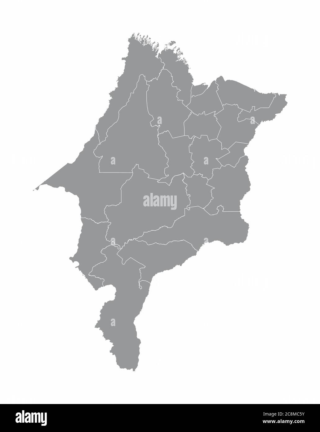 Karte der Maranhao State Regionen Stock Vektor