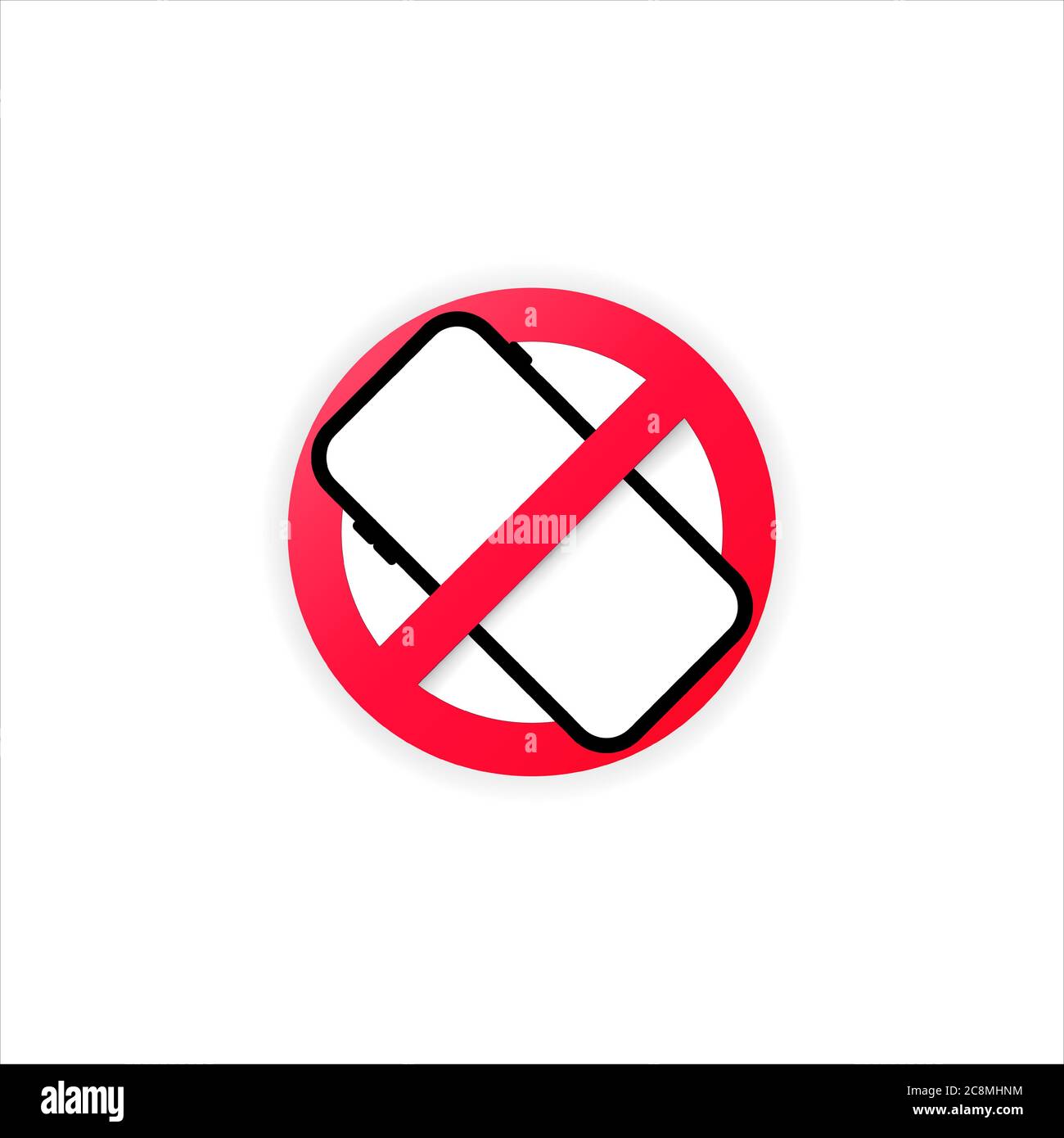 Keine Handyzone singen in flachem, modernem Design. Smartphone verwenden ist verboten Symbol. Kein Handy. Schalten Sie Ihr Telefon aus. Vektor auf isoliert Stock Vektor