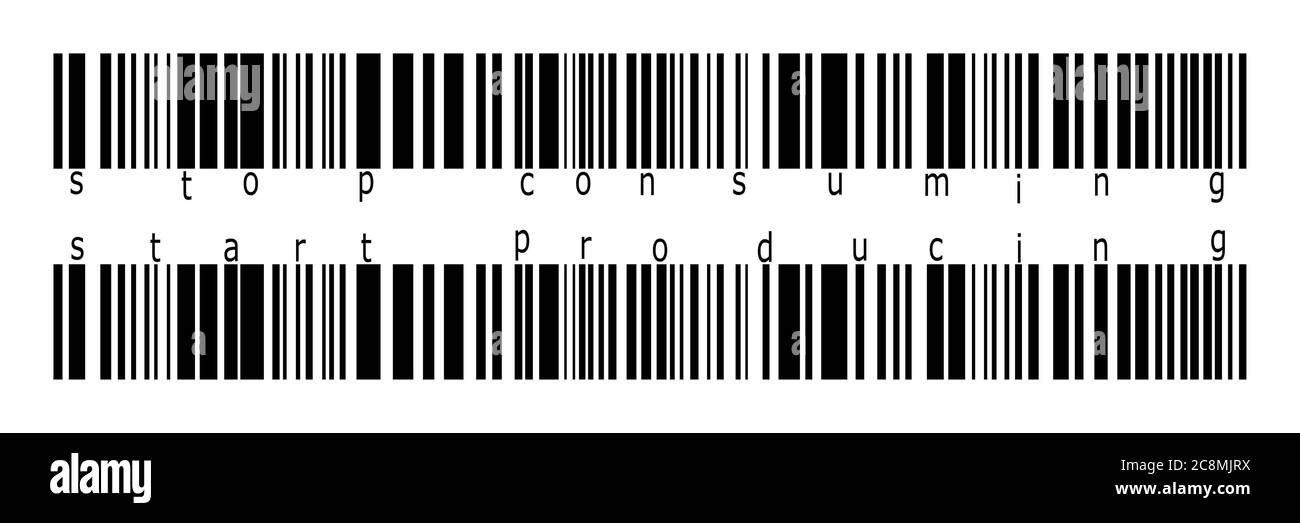 Schwarz-Weiß-Barcode-Abbildung. Stockfoto