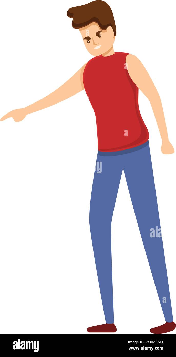 Böse Teenager-Ikone. Cartoon von wütend teen Vektor-Symbol für Web-Design isoliert auf weißem Hintergrund Stock Vektor