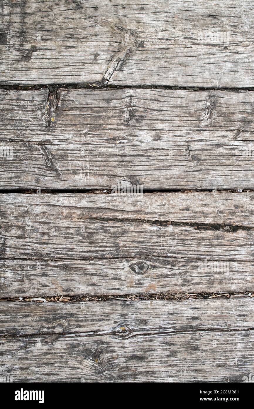 Verwitterte Holzplatten Muster Stockfoto
