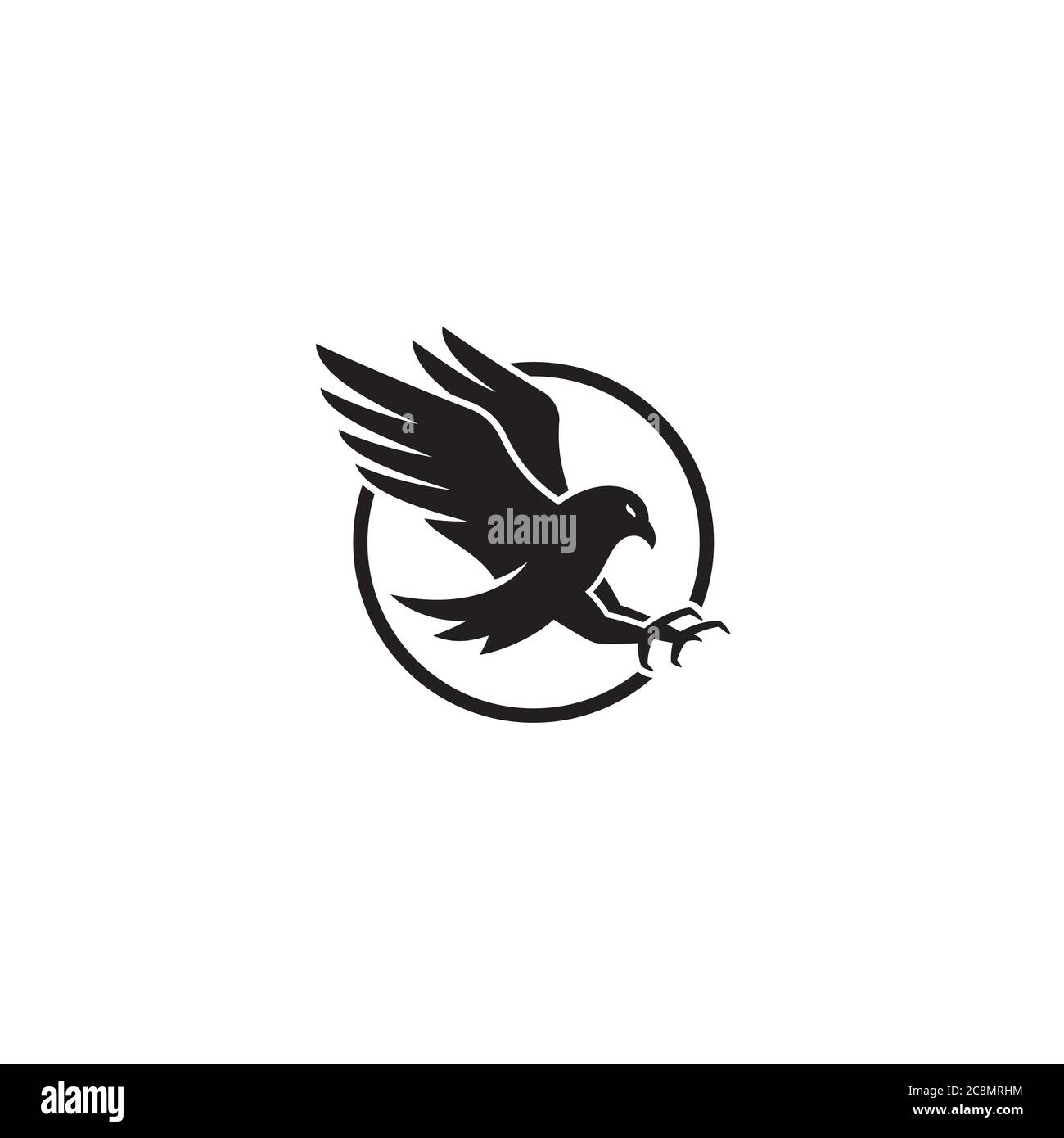Ein einfaches Falcon Logo / Icon Design Stock Vektor