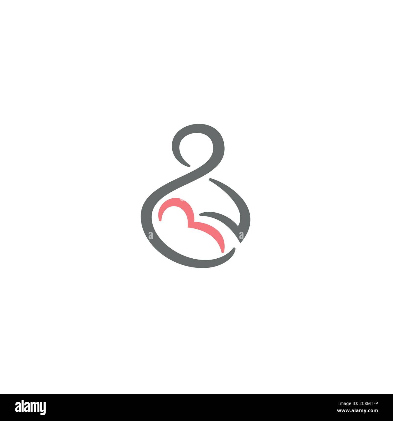 Doula, Baby und Infinity Symbol Logo / Symbol-Design Stock Vektor