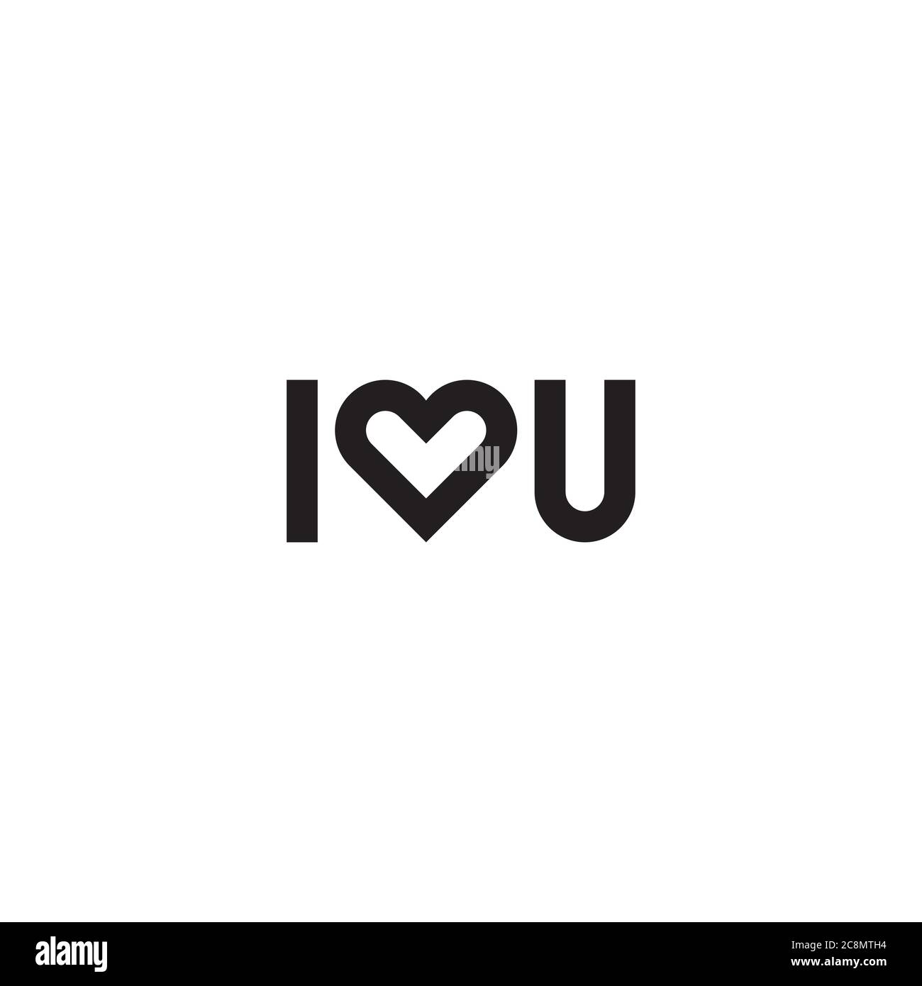 I Love You Logo / Icon Design Stock Vektor