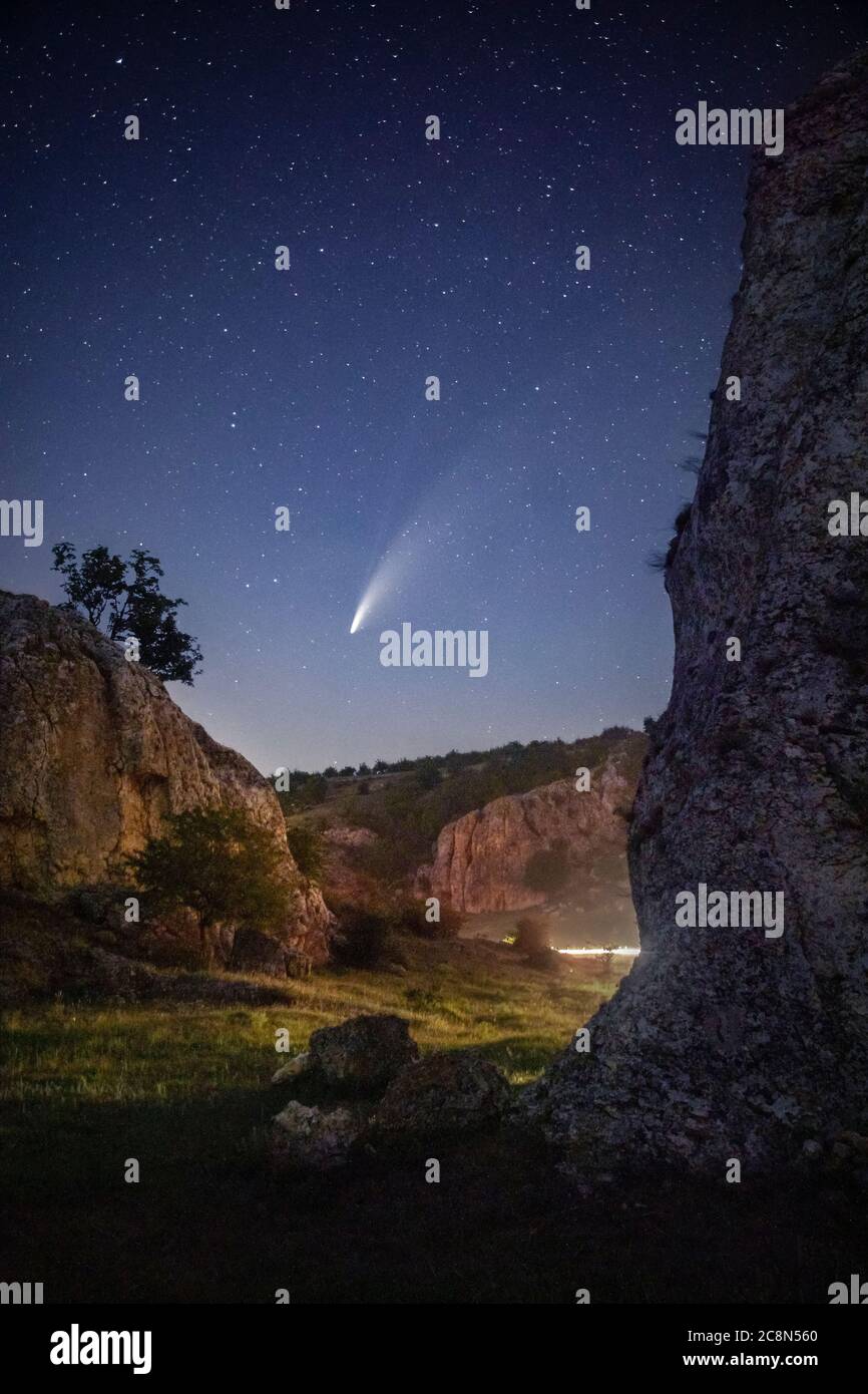 KOMET C2020 F3 (NEOWISE) Stockfoto