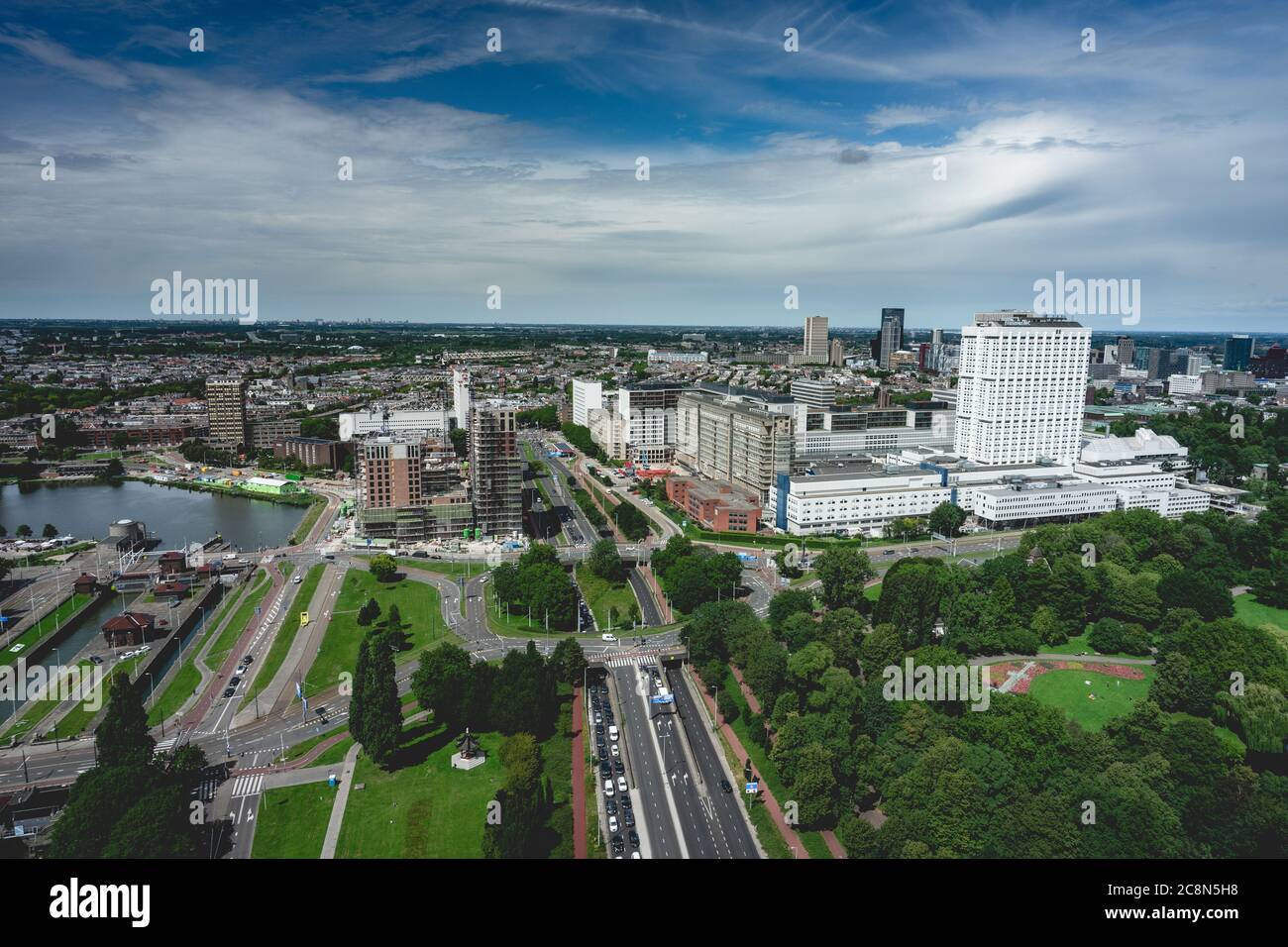 Skyline von Rotterdam. Blick vom Euromast Tower. 22. Juli 2020 Stockfoto