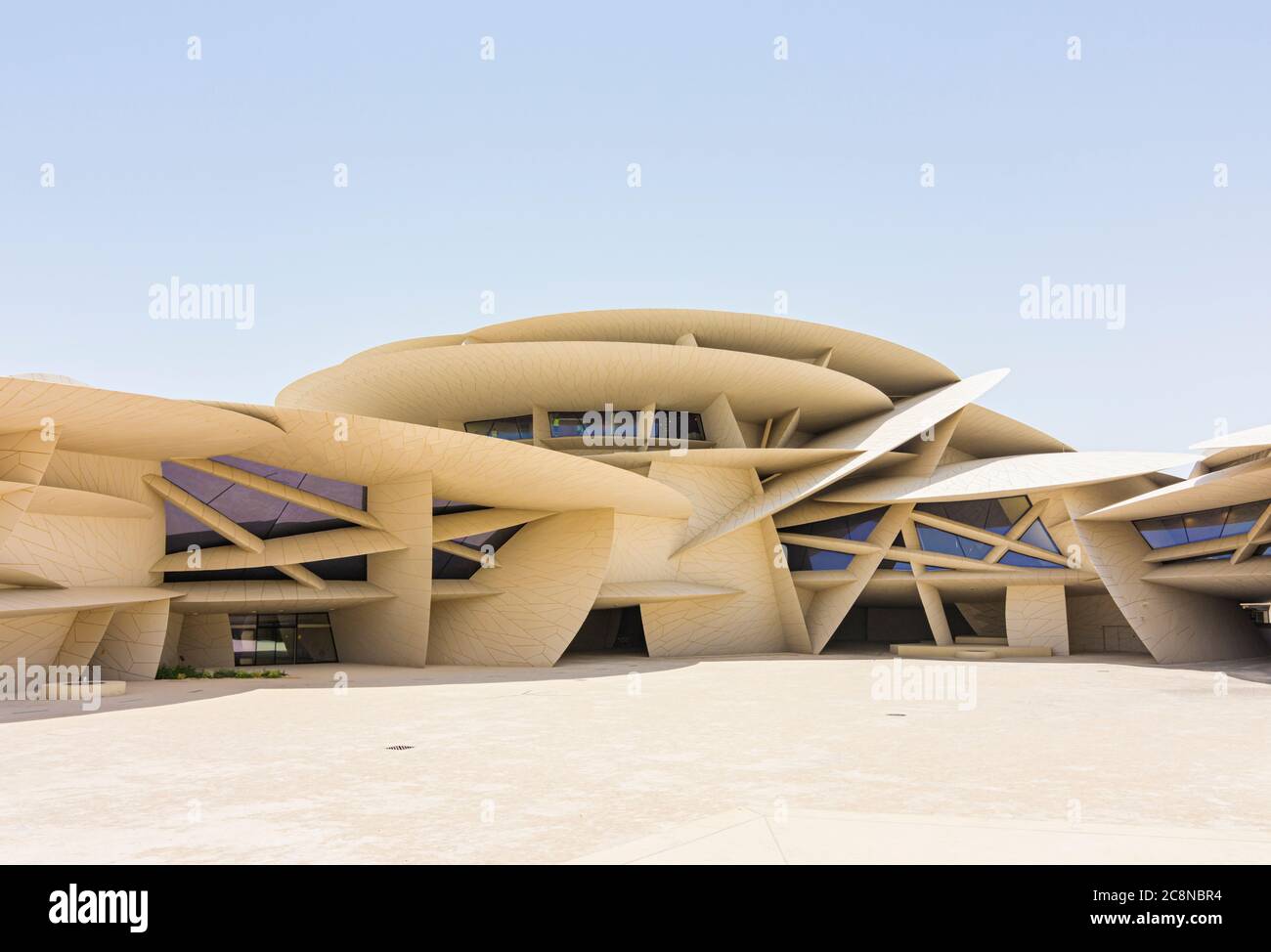Das Desert Rose architektonische Wahrzeichen der nationalen Museum von Katar, Doha, Qatar inspiriert Stockfoto