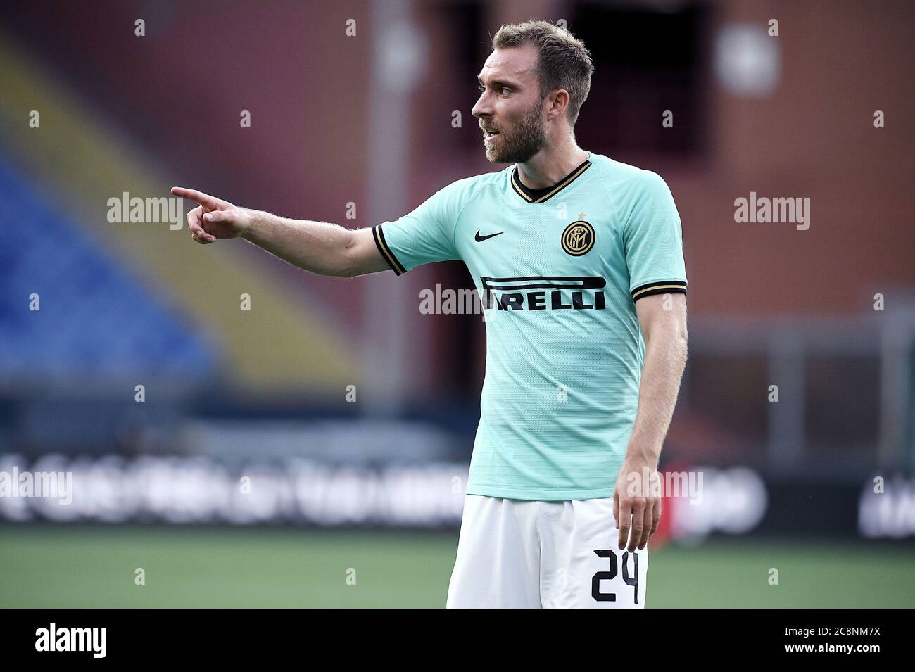 25. Juli 2020, Genua, Italien: Genua, Italien, , 25 2020. Juli, Christian Eriksen (FC Inter) während des Fußballmatches Genua gegen FC Internazionale - italienische Serie A - Credit: LM/Matteo Papini (Credit Image: © Matteo Papini/LPS via ZUMA Wire) Stockfoto