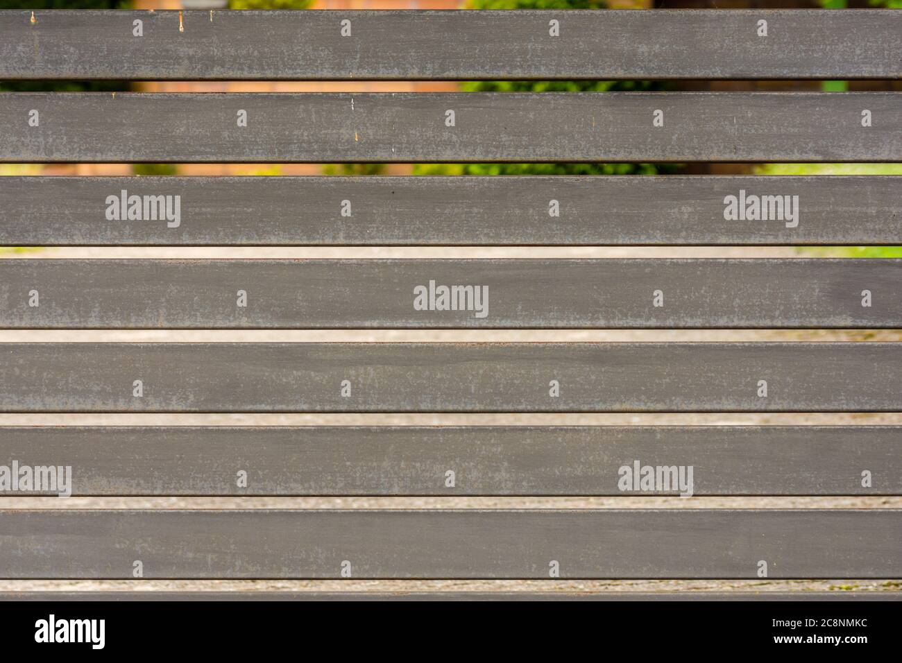 Konzept Metall Design Gate (horizontale Linien) Stockfoto