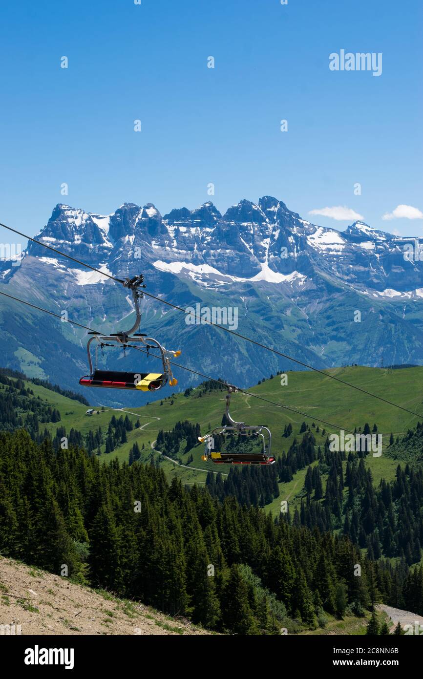 Sommer in den Alpen Stockfoto